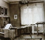 johannes brahms schumann s study at his home in zwickau oil painting artist